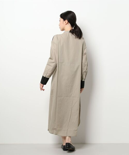 KOBE LETTUCE(コウベレタス)の「バンドカラードレスシャツワンピース(シャツワンピース・レディース・ベージュ/ピンク系その他/オフホワイト・FREE)」の5枚目の写真