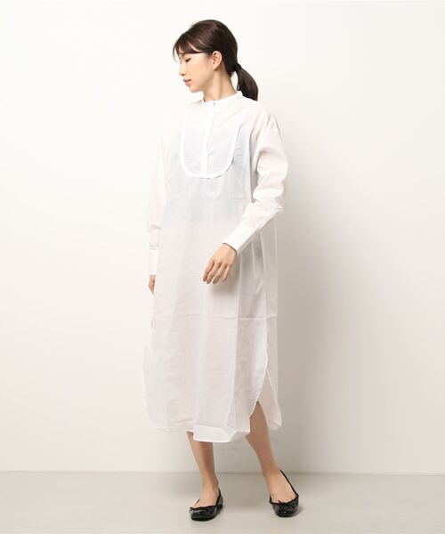 KOBE LETTUCE(コウベレタス)の「バンドカラードレスシャツワンピース(シャツワンピース・レディース・ベージュ/ピンク系その他/オフホワイト・FREE)」の12枚目の写真