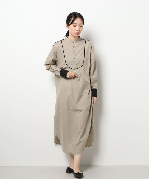 KOBE LETTUCE(コウベレタス)の「バンドカラードレスシャツワンピース(シャツワンピース・レディース・ベージュ/ピンク系その他/オフホワイト・FREE)」の14枚目の写真