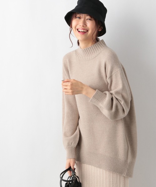 GLOBAL WORK(グローバルワーク)の「フワフワHugmeスタンドネック/952801(ニット/セーター・レディース・チャコールグレー/ライトブルー/ベージュ/ピンク/イエロー/グリーン/アイボリー/ラベンダー/ブルー・MEDIUM/LARGE)」の3枚目の写真