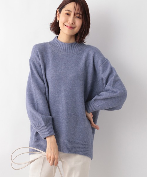 GLOBAL WORK(グローバルワーク)の「フワフワHugmeスタンドネック/952801(ニット/セーター・レディース・チャコールグレー/ライトブルー/ベージュ/ピンク/イエロー/グリーン/アイボリー/ラベンダー/ブルー・MEDIUM/LARGE)」の6枚目の写真