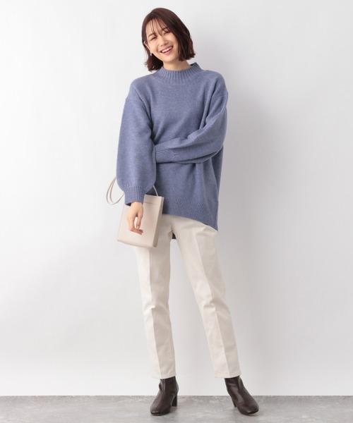 GLOBAL WORK(グローバルワーク)の「フワフワHugmeスタンドネック/952801(ニット/セーター・レディース・チャコールグレー/ライトブルー/ベージュ/ピンク/イエロー/グリーン/アイボリー/ラベンダー/ブルー・MEDIUM/LARGE)」の20枚目の写真