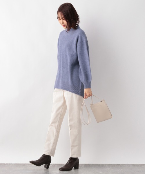 GLOBAL WORK(グローバルワーク)の「フワフワHugmeスタンドネック/952801(ニット/セーター・レディース・チャコールグレー/ライトブルー/ベージュ/ピンク/イエロー/グリーン/アイボリー/ラベンダー/ブルー・MEDIUM/LARGE)」の21枚目の写真