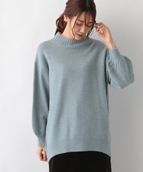 GLOBAL WORK(グローバルワーク)の「フワフワHugmeスタンドネック/952801(ニット/セーター・レディース・チャコールグレー/ライトブルー/ベージュ/ピンク/イエロー/グリーン/アイボリー/ラベンダー/ブルー・MEDIUM/LARGE)」の19枚目の写真