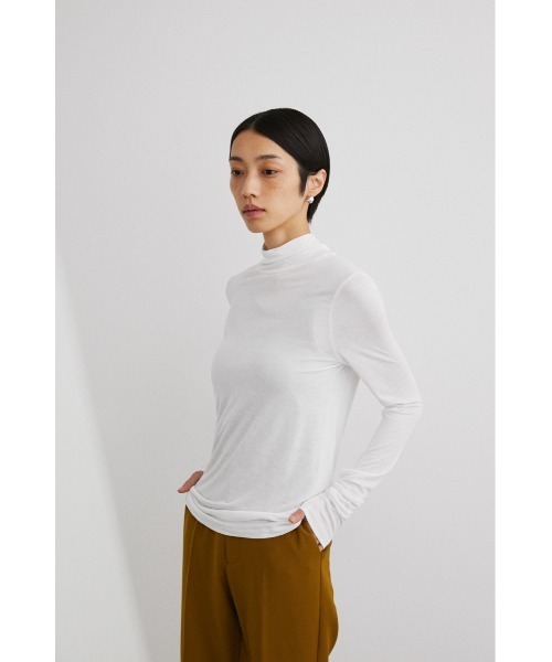STYLEMIXER(スタイルミキサー)の「シアーハイネックトップ(Tシャツ/カットソー・レディース・ブラック/ベージュ/ホワイト・FREE)」の12枚目の写真