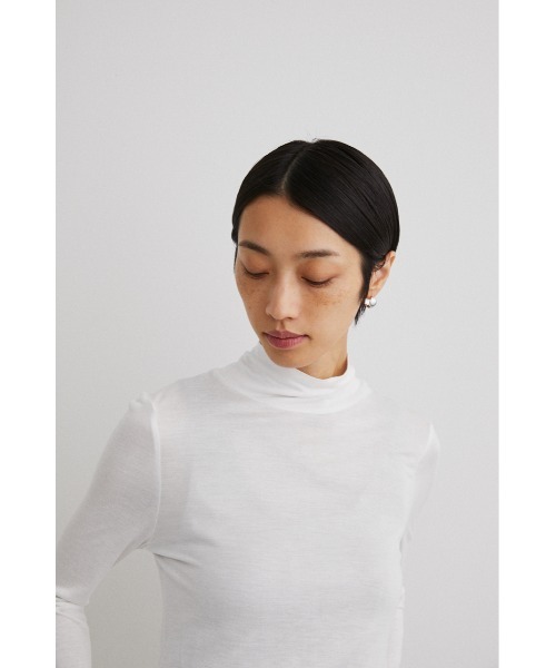 STYLEMIXER(スタイルミキサー)の「シアーハイネックトップ(Tシャツ/カットソー・レディース・ブラック/ベージュ/ホワイト・FREE)」の17枚目の写真