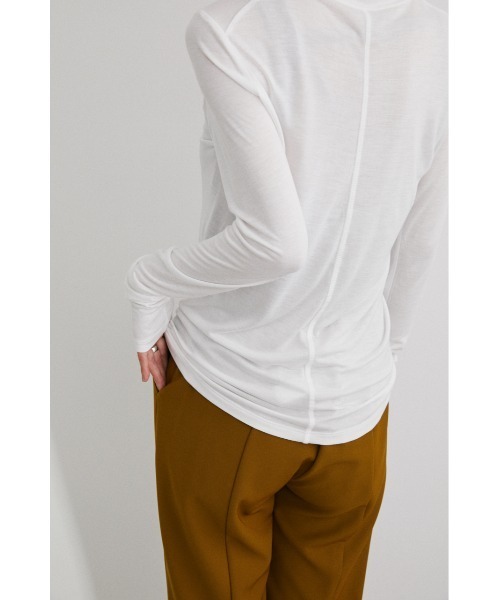 STYLEMIXER(スタイルミキサー)の「シアーハイネックトップ(Tシャツ/カットソー・レディース・ブラック/ベージュ/ホワイト・FREE)」の18枚目の写真