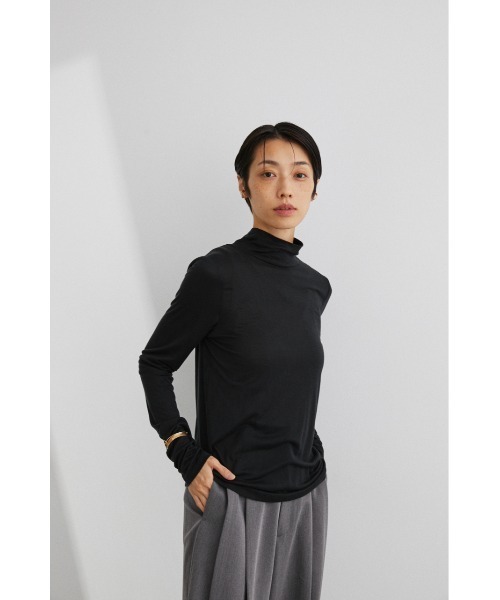 STYLEMIXER(スタイルミキサー)の「シアーハイネックトップ(Tシャツ/カットソー・レディース・ブラック/ベージュ/ホワイト・FREE)」の4枚目の写真
