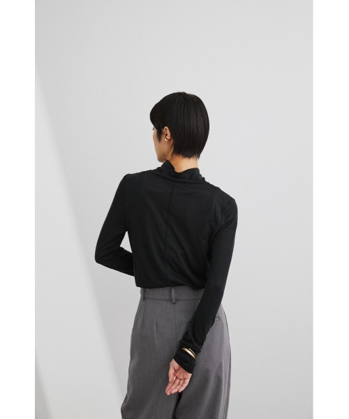 STYLEMIXER(スタイルミキサー)の「シアーハイネックトップ(Tシャツ/カットソー・レディース・ブラック/ベージュ/ホワイト・FREE)」の13枚目の写真