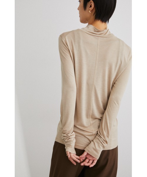 STYLEMIXER(スタイルミキサー)の「シアーハイネックトップ(Tシャツ/カットソー・レディース・ブラック/ベージュ/ホワイト・FREE)」の14枚目の写真