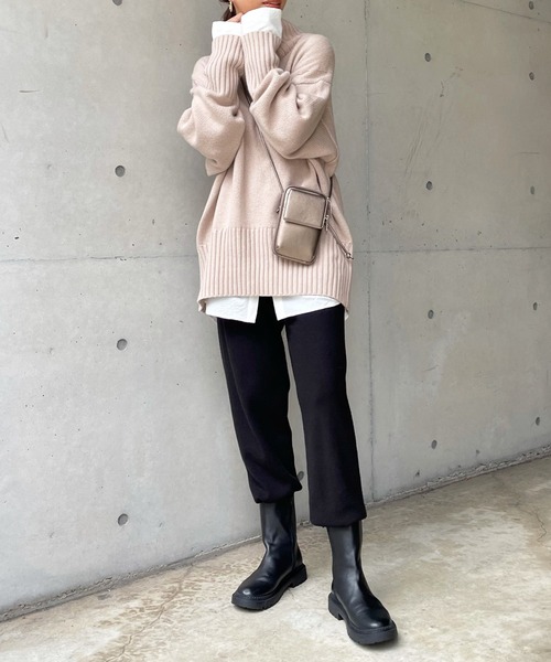 DouDou（ドゥドゥ）の「【新色追加】ニットジョグパンツ（その他パンツ・レディース・ブラック/ダークグレー/オフホワイト・FREE）」の19枚目の写真