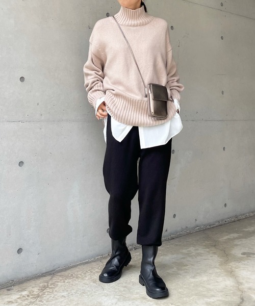 DouDou（ドゥドゥ）の「【新色追加】ニットジョグパンツ（その他パンツ・レディース・ブラック/ダークグレー/オフホワイト・FREE）」の7枚目の写真