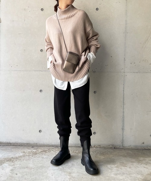 DouDou（ドゥドゥ）の「【新色追加】ニットジョグパンツ（その他パンツ・レディース・ブラック/ダークグレー/オフホワイト・FREE）」の8枚目の写真