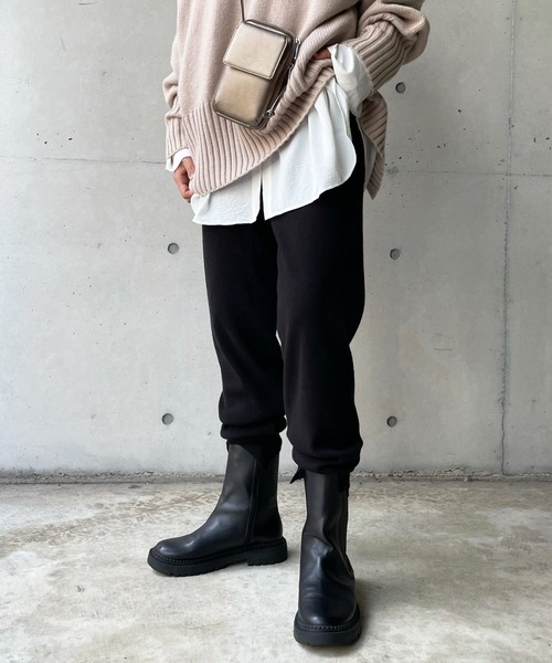 DouDou（ドゥドゥ）の「【新色追加】ニットジョグパンツ（その他パンツ・レディース・ブラック/ダークグレー/オフホワイト・FREE）」の11枚目の写真