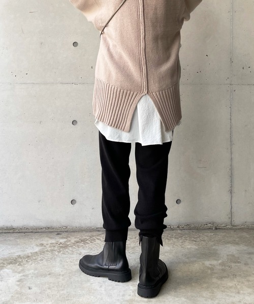 DouDou（ドゥドゥ）の「【新色追加】ニットジョグパンツ（その他パンツ・レディース・ブラック/ダークグレー/オフホワイト・FREE）」の5枚目の写真