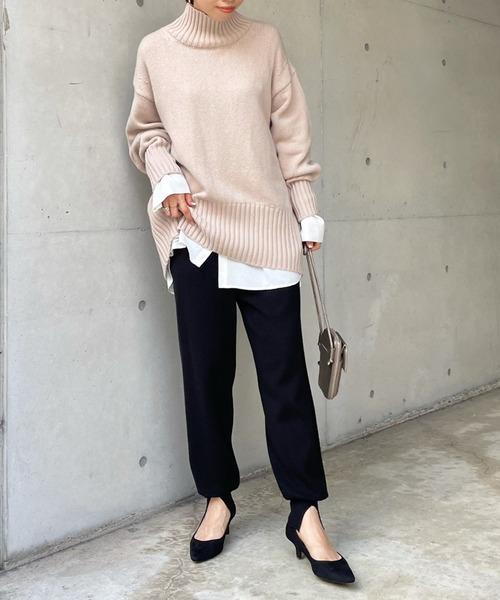 DouDou（ドゥドゥ）の「【新色追加】ニットジョグパンツ（その他パンツ・レディース・ブラック/ダークグレー/オフホワイト・FREE）」の9枚目の写真