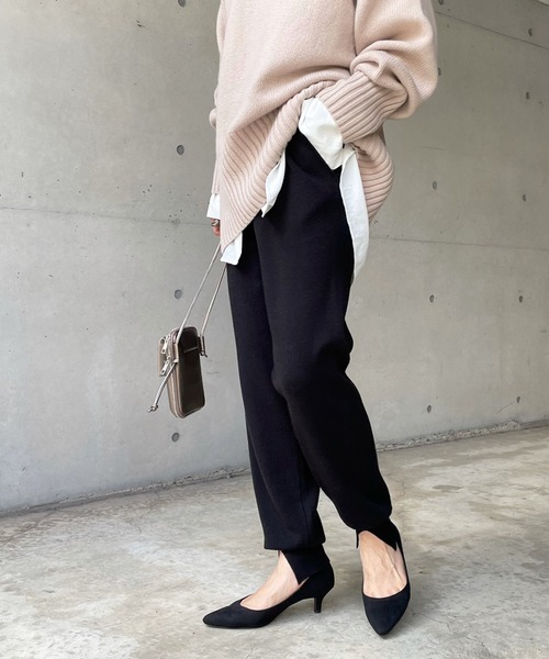 DouDou（ドゥドゥ）の「【新色追加】ニットジョグパンツ（その他パンツ・レディース・ブラック/ダークグレー/オフホワイト・FREE）」の15枚目の写真