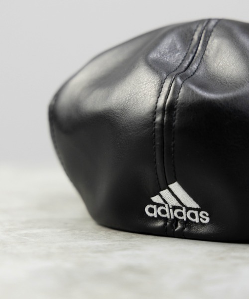 adidas（アディダス）の「adidas 8パネル フェイクレザー ハンチング（ハンチング/ベレー帽・メンズ・ブラック・FREE）」の7枚目の写真
