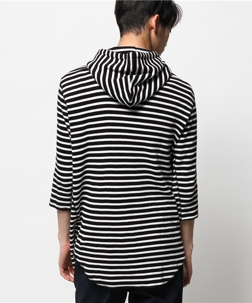 WEGO（ウィゴー）の「WEGO/ロングワッフルフード7分袖カットソー（Tシャツ/カットソー・メンズ・ブラック系その他/ホワイト・LARGE/MEDIUM）」の12枚目の写真