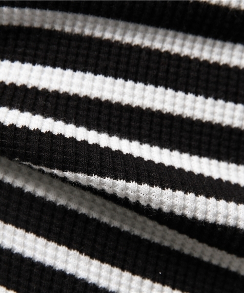 WEGO（ウィゴー）の「WEGO/ロングワッフルフード7分袖カットソー（Tシャツ/カットソー・メンズ・ブラック系その他/ホワイト・LARGE/MEDIUM）」の6枚目の写真