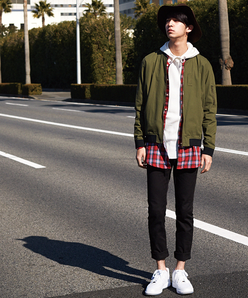 WEGO（ウィゴー）の「WEGO/ロングワッフルフード7分袖カットソー（Tシャツ/カットソー・メンズ・ブラック系その他/ホワイト・LARGE/MEDIUM）」の15枚目の写真