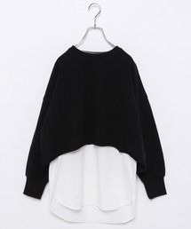 GLOBAL WORK | 【AND YUA ANY】柔らかショートスウェット×Tシャツ長袖/235623(スウェット)