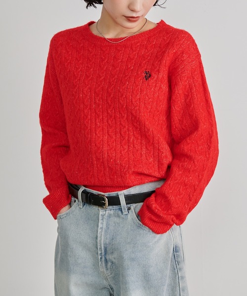 セール】[新色追加]＜U.S.POLO ASSN.＞ ワンポイントケーブル