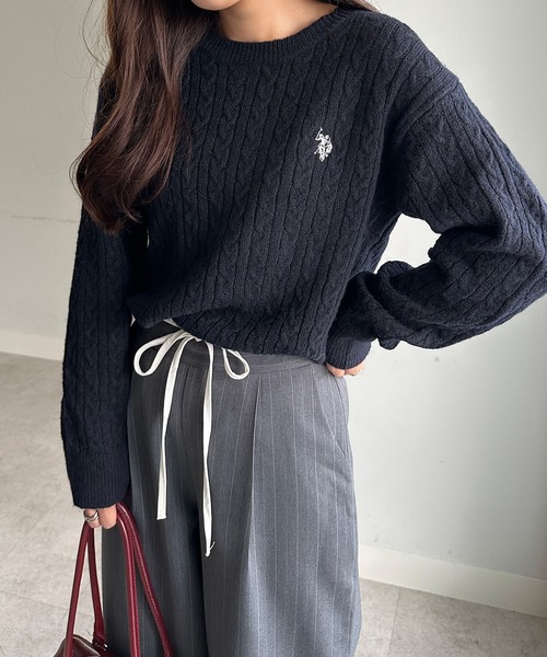 セール】RANAN/solleim別注【U.S.POLO ASSN.】 ワンポイントケーブル