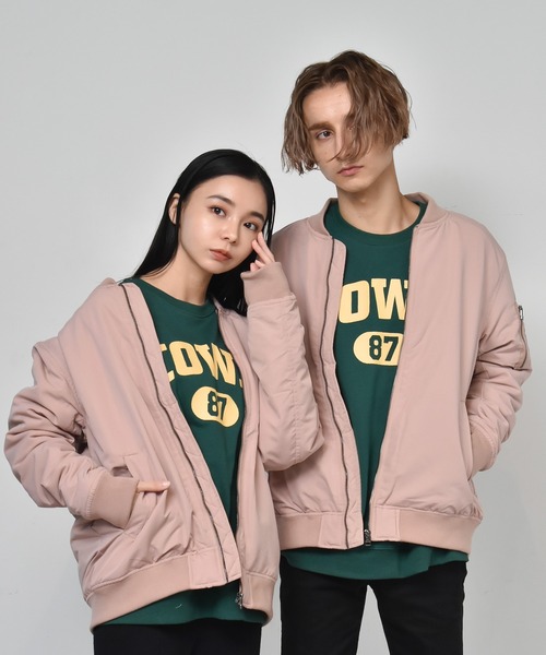 Starting Over（スターティングオーバー）の「ポリピーチ ルーズMA-1（MA-1・メンズ・ライトグリーン/カーキ/サックスブルー/グレー/ブラック/ピンク・L/M/XL）」の6枚目の写真