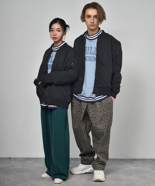 Starting Over（スターティングオーバー）の「ポリピーチ ルーズMA-1（MA-1・メンズ・ライトグリーン/カーキ/サックスブルー/グレー/ブラック/ピンク・L/M/XL）」の17枚目の写真