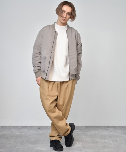 Starting Over（スターティングオーバー）の「ポリピーチ ルーズMA-1（MA-1・メンズ・ライトグリーン/カーキ/サックスブルー/グレー/ブラック/ピンク・L/M/XL）」の18枚目の写真