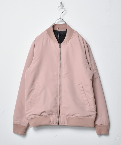 Starting Over（スターティングオーバー）の「ポリピーチ ルーズMA-1（MA-1・メンズ・ライトグリーン/カーキ/サックスブルー/グレー/ブラック/ピンク・L/M/XL）」の12枚目の写真