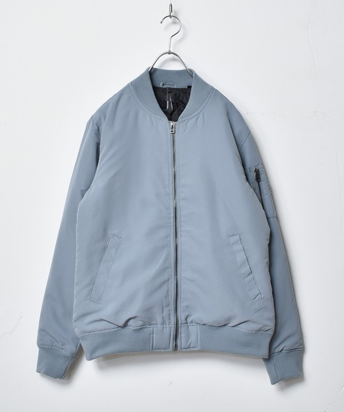 Starting Over（スターティングオーバー）の「ポリピーチ ルーズMA-1（MA-1・メンズ・ライトグリーン/カーキ/サックスブルー/グレー/ブラック/ピンク・L/M/XL）」の11枚目の写真