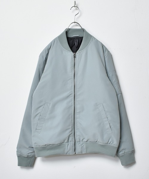 Starting Over（スターティングオーバー）の「ポリピーチ ルーズMA-1（MA-1・メンズ・ライトグリーン/カーキ/サックスブルー/グレー/ブラック/ピンク・L/M/XL）」の10枚目の写真