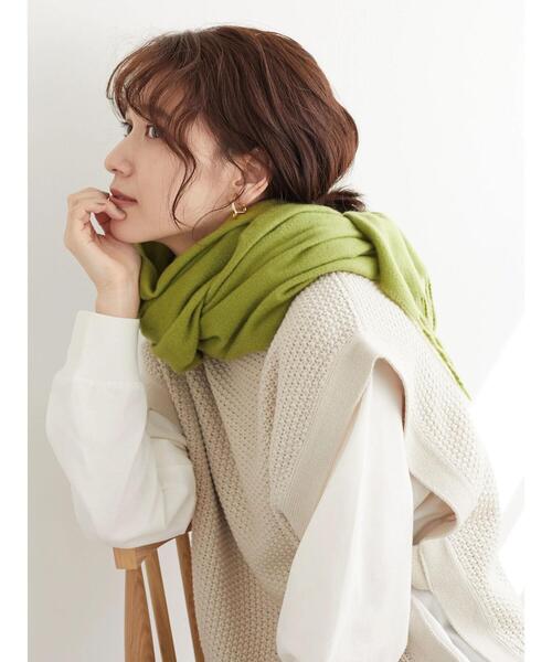 Green Parks(グリーンパークス)の「カシミヤライクストール*(ストール/ショール・レディース・その他8/ベージュ/ピンク/ブルー/オレンジ/グレー/イエロー/グリーン・FREE)」の22枚目の写真