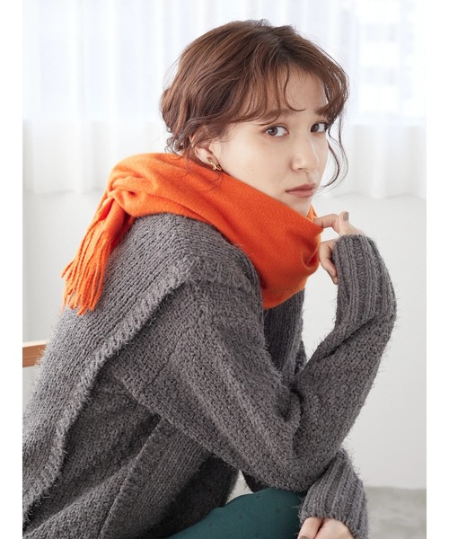Green Parks(グリーンパークス)の「カシミヤライクストール*(ストール/ショール・レディース・その他8/ベージュ/ピンク/ブルー/オレンジ/グレー/イエロー/グリーン・FREE)」の12枚目の写真