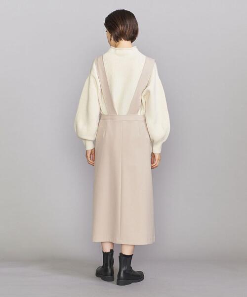 BEAUTY&YOUTH UNITED ARROWS(ビューティーアンドユースユナイテッドアローズ)の「BY ツイードライク Vネックボタン ジャンパースカート(ワンピース・レディース・ブラック/ベージュ・S/M)」の5枚目の写真