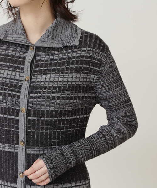 N.（N. Natural Beauty Basic）（エヌエヌナチュラルビューティーベーシック）の「◆ワイドリブ襟付メランジワンピース（ワンピース・レディース・ブラック系その他/パープル系その他/ベージュ系その他・MEDIUM）」の21枚目の写真