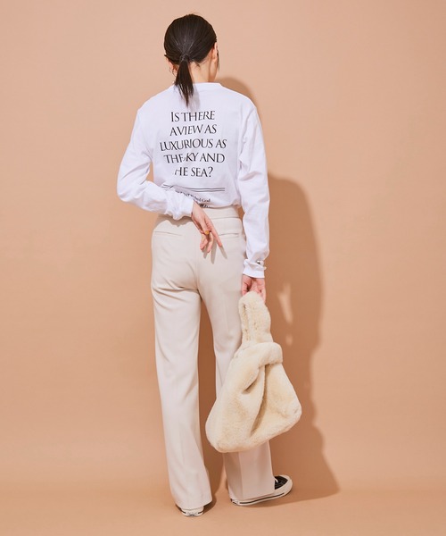 ADAM ET ROPE'（アダムエロペ）の「【ARTEMIO directed by SKIN】ロゴロンT（Tシャツ/カットソー・レディース・ホワイト/ホワイト系その他2・FREE）」の5枚目の写真