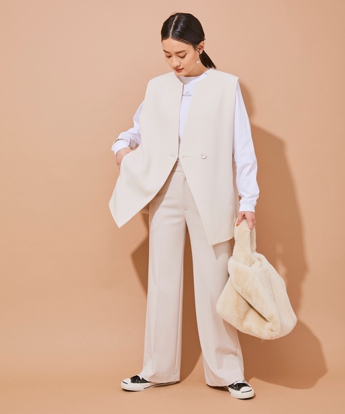 21-22AW ADAM ET ROPE FEMME アダムエロペ ARTEMIO directed by SKIN アルテミオ ロゴロンT 長袖 トップス カットソー 白 ADAM ET ROPE' 21-22AW ROPE FEMME アダムエロペ ARTEMIO