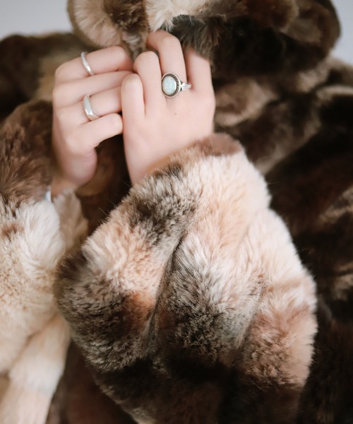 SLOBE citron. マルチカラーフェイクファーブルゾン◇