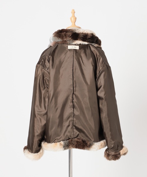 SLOBE citron. マルチカラーフェイクファーブルゾン◇