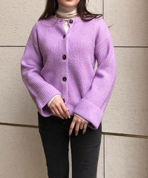 Pierrot(ピエロ)の「ボリュームニットカーディガン(カーディガン/ボレロ・レディース・アイボリー/ラベンダー/ピンク系その他・M/L)」の22枚目の写真