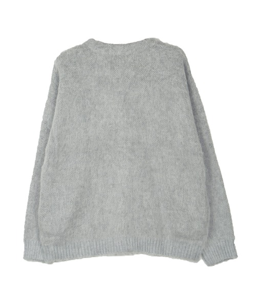 モヘア調Wジャガードカーディガン