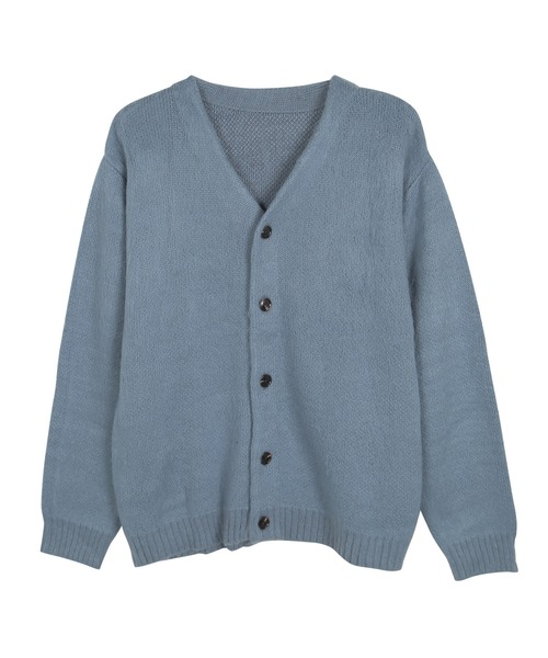 roshell（ロシェル）の「モヘア調 Wジャガード カーディガン（カーディガン/ボレロ・メンズ・ライトグレー/ブラック/グレイッシュブルー/ブラウン/レオパード/ブラック系その他/その他/グレー系その他/グリーン/グレー系その他2・X-LARGE/MEDIUM/LARGE）」の11枚目の写真