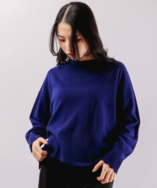 Anna Nicola(アンナニコラ)の「Anna Nicola カシミア混 ニット(ニット/セーター・レディース・ピンク/ブルー/ブラック・38)」の8枚目の写真