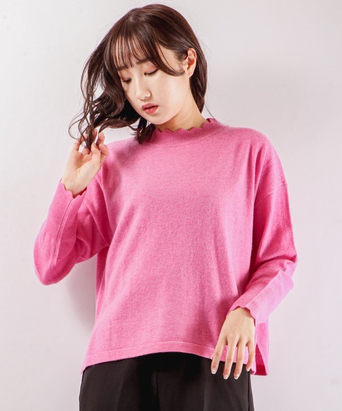 Anna Nicola(アンナニコラ)の「Anna Nicola カシミア混 ニット(ニット/セーター・レディース・ピンク/ブルー/ブラック・38)」の11枚目の写真