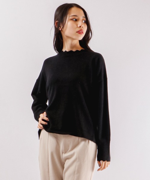 Anna Nicola(アンナニコラ)の「Anna Nicola カシミア混 ニット(ニット/セーター・レディース・ピンク/ブルー/ブラック・38)」の4枚目の写真