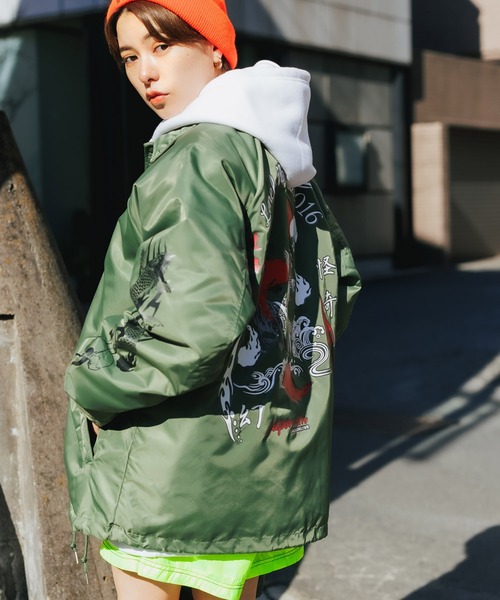 Lonely 論理 ロンリー Souvenier Tokyo Jk スカジャン スーベニアジャケット Souvenier スーベニアジャケット 和テイスト ミリタリージャケット Lonely 論理 ロンリー のファッション