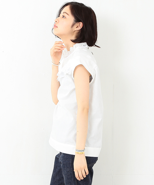 BEAMS BOY(ビームスボーイ)の「TORI-TO / スモッグ ノースリーブ シャツ(シャツ/ブラウス・レディース・ホワイト/ホワイト系その他・ONE SIZE)」の14枚目の写真